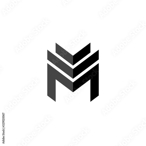 M letter logo designs isolated on white background