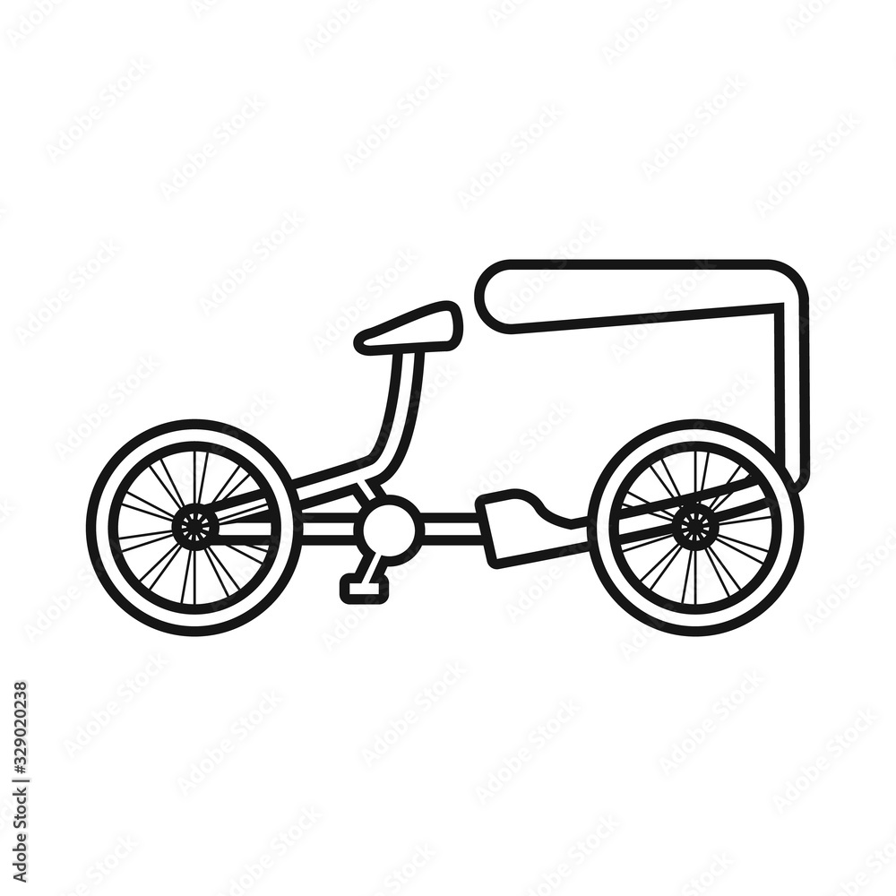 Vector illustration of bike and transport icon. Collection of bike and bicycle stock vector illustration.