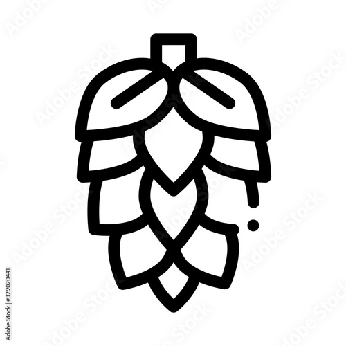 Hops Nature Plant Icon Vector. Outline Hops Nature Plant Sign. Isolated Contour Symbol Illustration