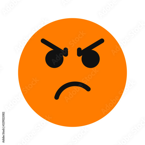 disturbed expression icon with flat style. Suitable for website design, logo, app and ui.