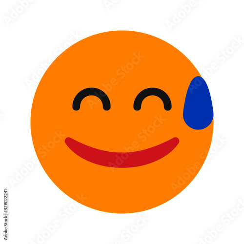clumsy expression icon with flat style. Suitable for website design, logo, app and ui.