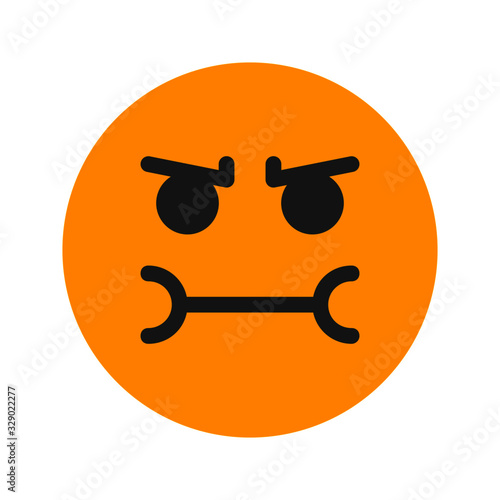 annoyed icon icon with a flat style. Suitable for website design, logos, applications and UI.
