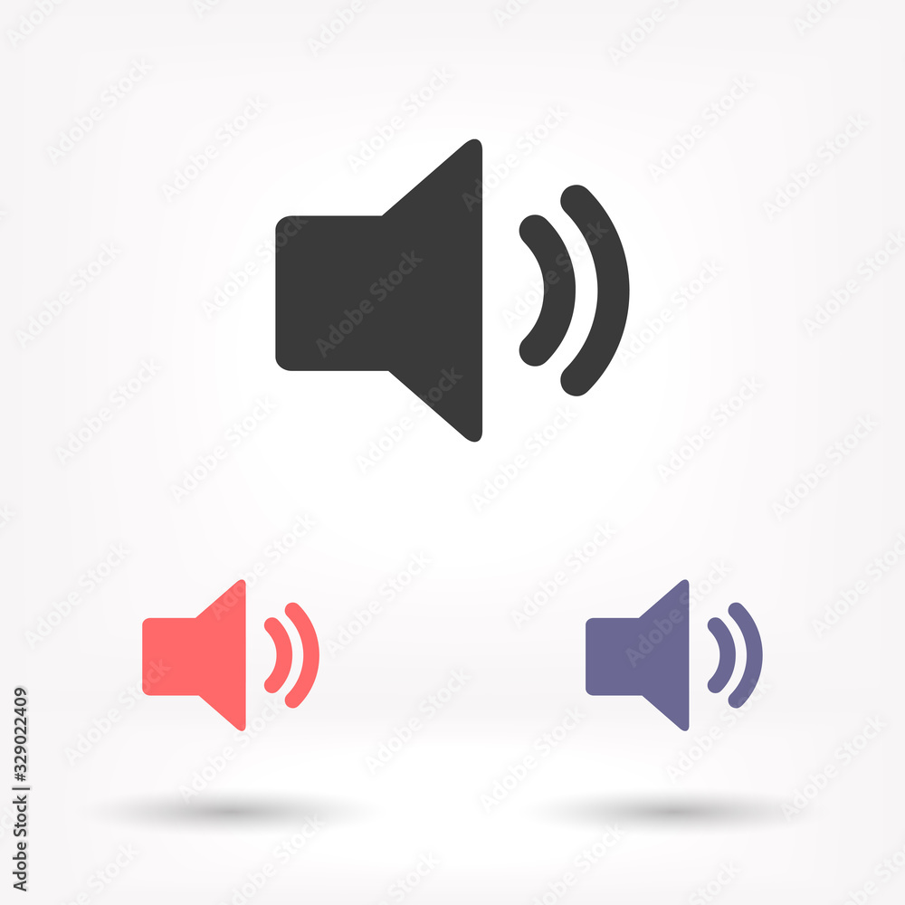 Speaker vector icon , lorem ipsum Flat design Speaker vector icon , lorem ipsum Flat design