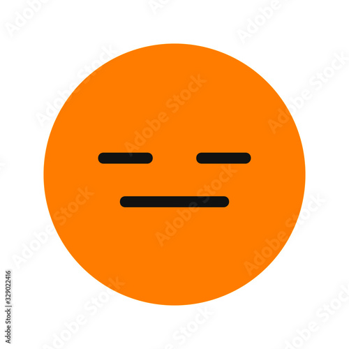 unpleasant expression icon with flat style. Suitable for website design, logo, app and ui.