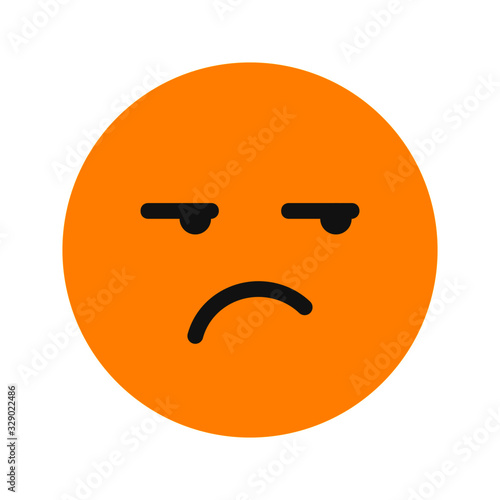 disturbed expression icon with flat style. Suitable for website design, logo, app and ui.