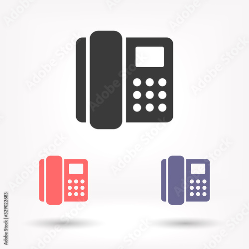 Home phone vector icon , lorem ipsum Flat design