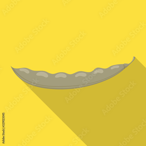 Bean of pod vector icon.Flat vector icon isolated on white background bean of pod.
