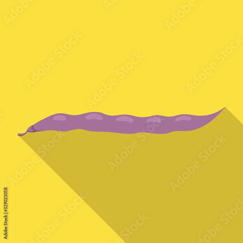 Bean of pod vector icon.Flat vector icon isolated on white background bean of pod.