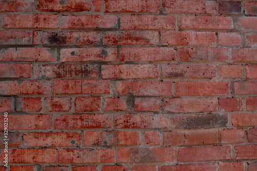 Brick texture background. Texture of red old brick wall.