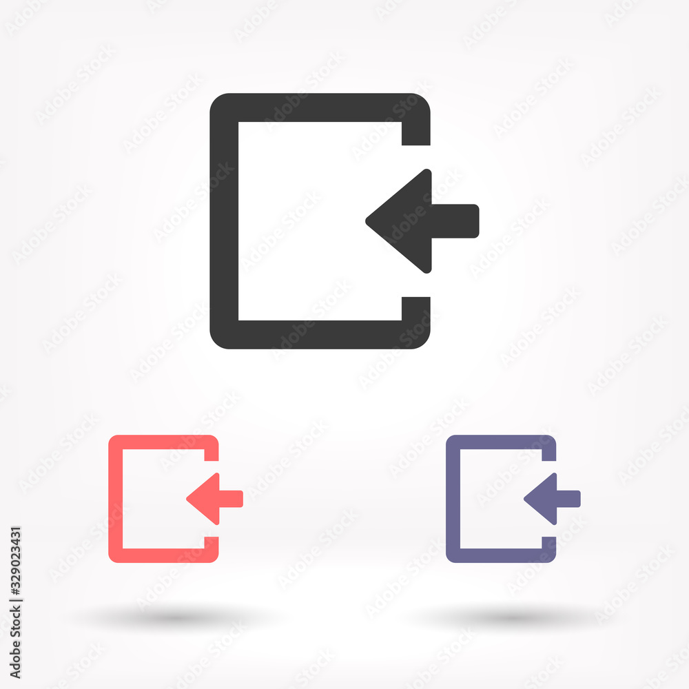 ENTRANCE vector icon , lorem ipsum Flat design ENTRANCE vector icon , lorem ipsum Flat design