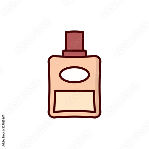 Perfume Vector Filled Outline Icon  style illustration.