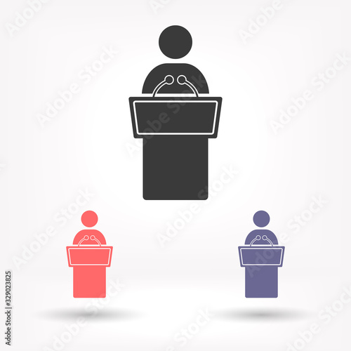 Settings vector icon , lorem ipsum Flat design