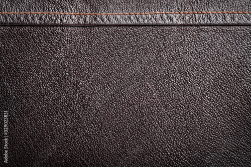 Brown genuine leather texture background