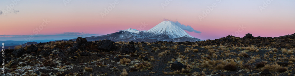 Mt Ngauruhoe at sunset