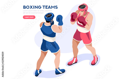 Olympic boxing team. Boxer Male of person celebrate summer games athletics medal. Sportive people celebrating athlete symbol victory celebration. Sports cartoon symbolic flat vector illustration.