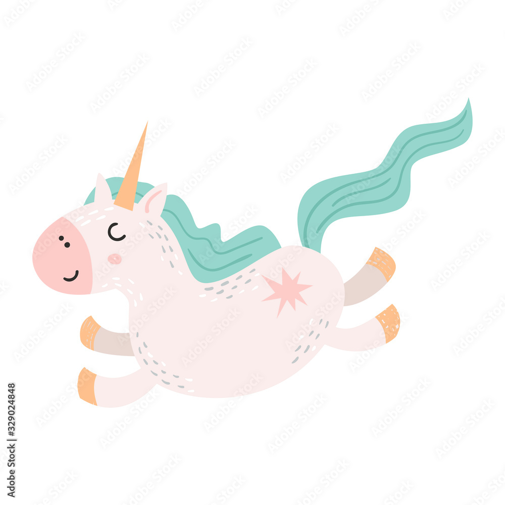 Naklejka premium Vector Cute Unicorn