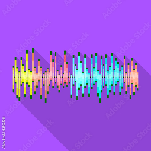 Sound of wave vector icon.Flat vector icon isolated on white background sound of wave .
