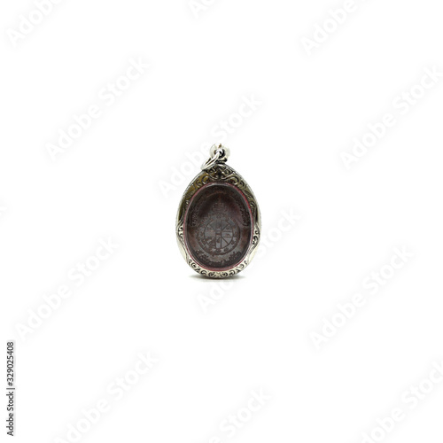 religious pendant small thai amulet pendant image ,thai amulet on white image background