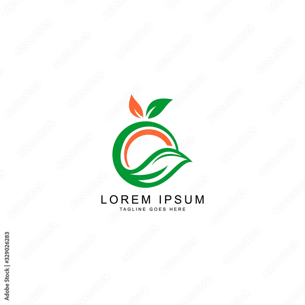Fototapeta premium leaf logo template