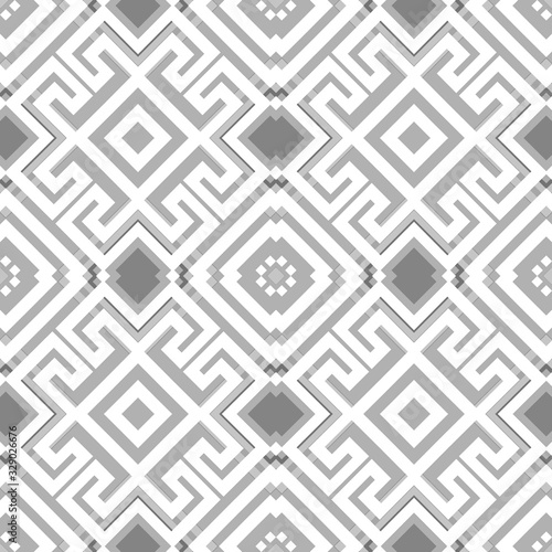 Greek vector seamless pattern. Ornamental geometric ethnic tribal style background. Abstract trendy light backdrop. Geometric modern greek key meanders ornament. Beautiful elegant ornate design