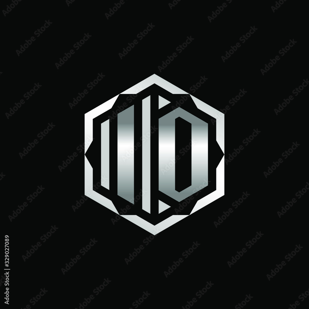 Initial Letters IO Hexagon Logo Design Initial Letters IO Hexagon Logo Design