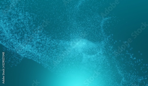 Abstract digital background with cybernetic particles.3D Rendering