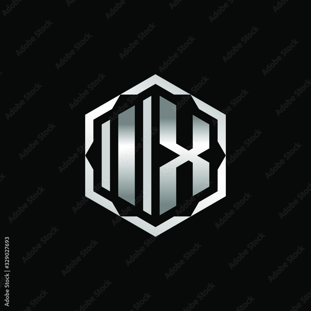Initial Letters IX Hexagon Logo Design Initial Letters IX Hexagon Logo Design