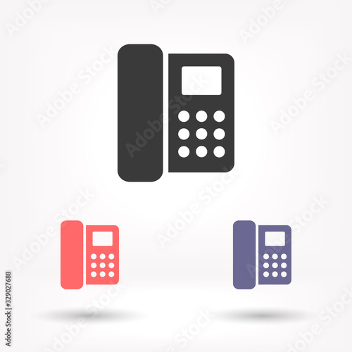 Home phone vector icon , lorem ipsum Flat design