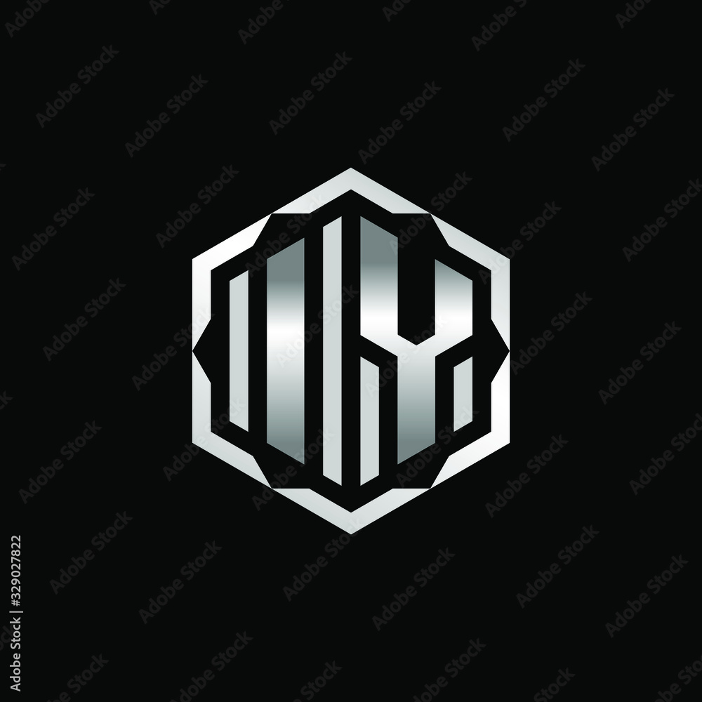 Initial Letters IY Hexagon Logo Design Initial Letters IY Hexagon Logo Design