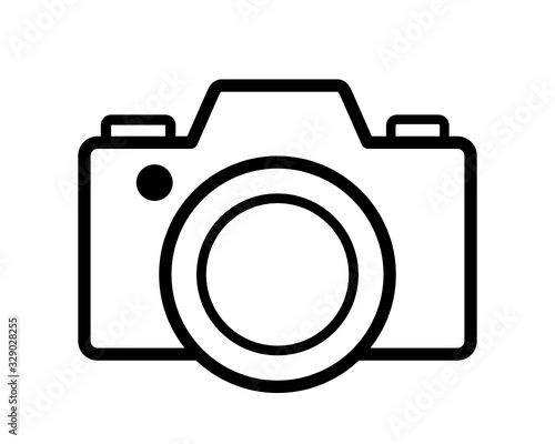 Naklejka aparat fotograficzny ikona - aparat, cyfrowy, czarny, fototapety |  Foteks