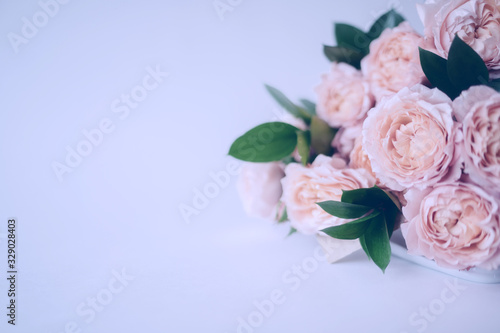 Beautiful flowers, peonies. Bouquet of pink peony background. © eskstock