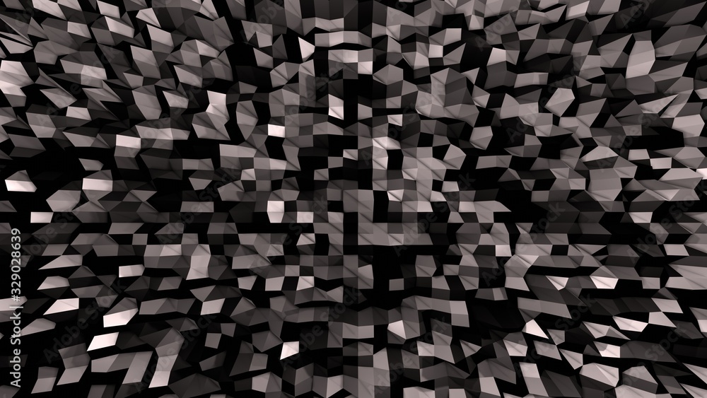 3d rendering of low poly grey black background with 3d objects and modern style. Creative simple geometric background of polygons 3d rendering of low poly grey black background with 3d objects and modern style. Creative simple geometric background of polygons
