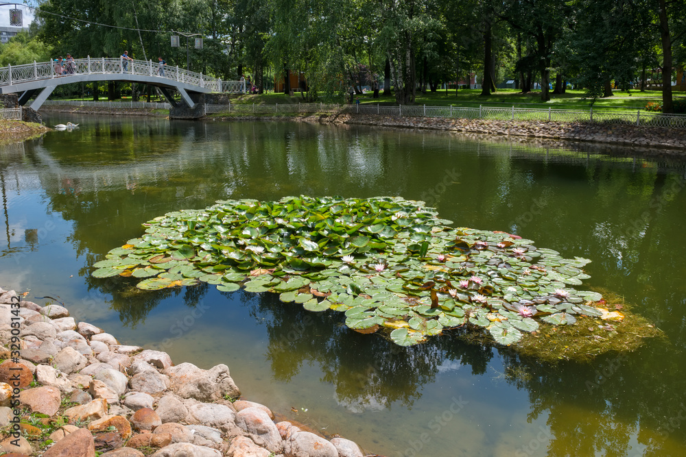 Φωτογραφία MOSCOW, RUSSIA - JULY 20, 2019: A place for romantic walks in the Lianozovsky park of culture and rest