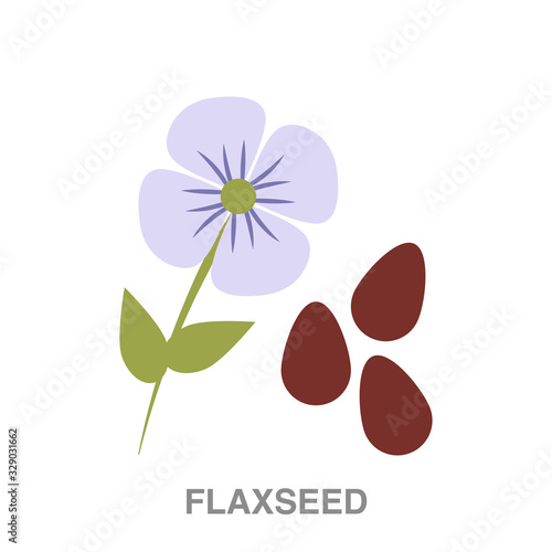 flaxseed flat icon on white transparent background. You can be used black ant icon for several purposes.	