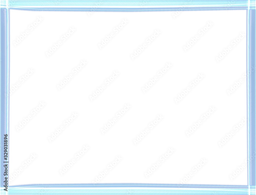 Shiny neon light sky blue border frame isolated on white background with copy space for text,pic,info. Special straight line design. Modern style decorative border -illustration. Shiny neon light sky blue border frame isolated on white background with copy space for text,pic,info. Special straight line design. Modern style decorative border -illustration.