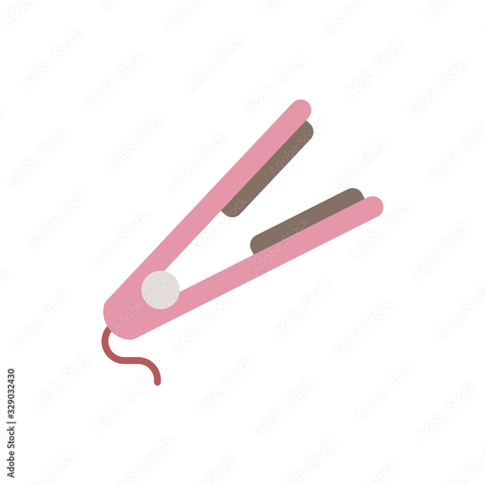Hair Straightener Vector Flat Icon style illustration. Hair Straightener Vector Flat Icon style illustration.