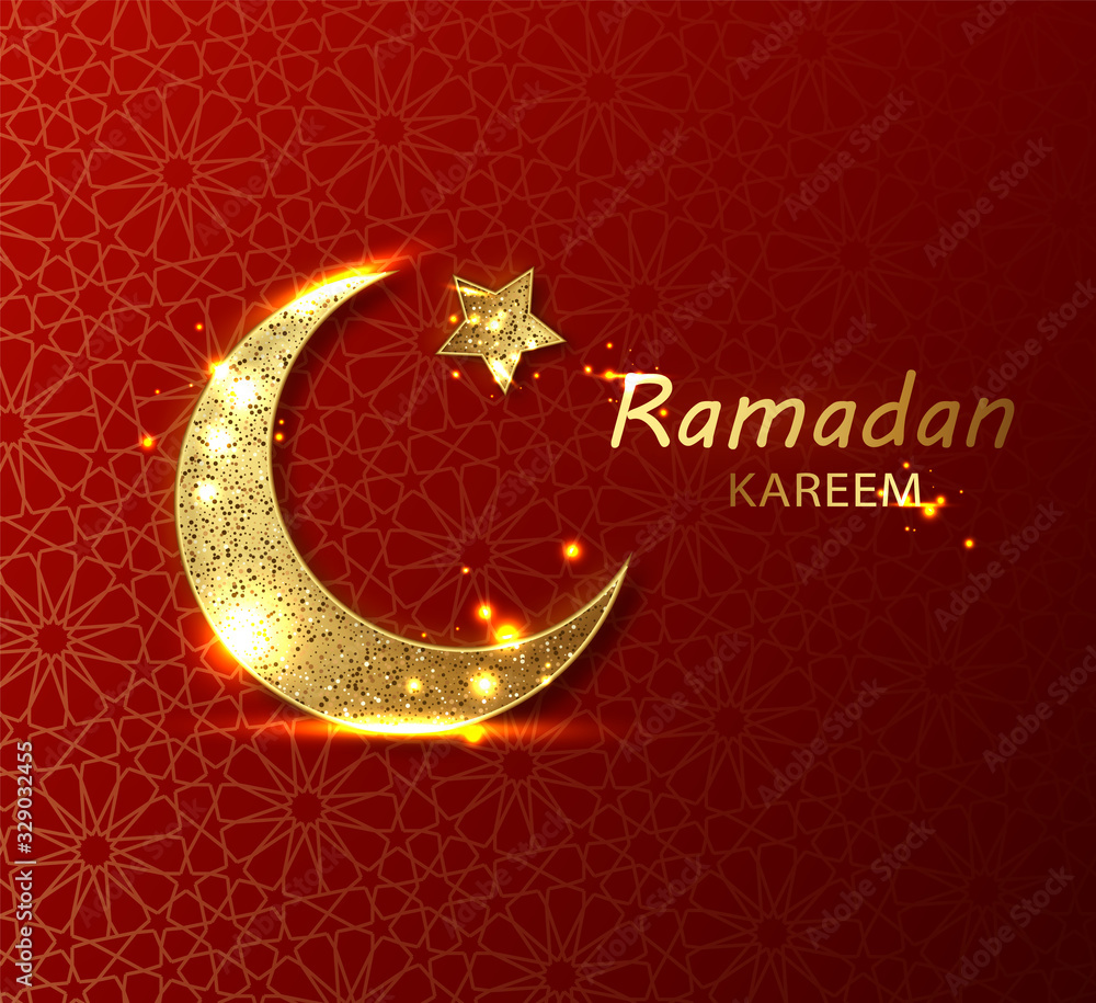 Ramadan kareem crescent stock illustration. Greeting card, invitation for muslim community. Eid Mubarak Ramadan kareem crescent stock illustration. Greeting card, invitation for muslim community. Eid Mubarak