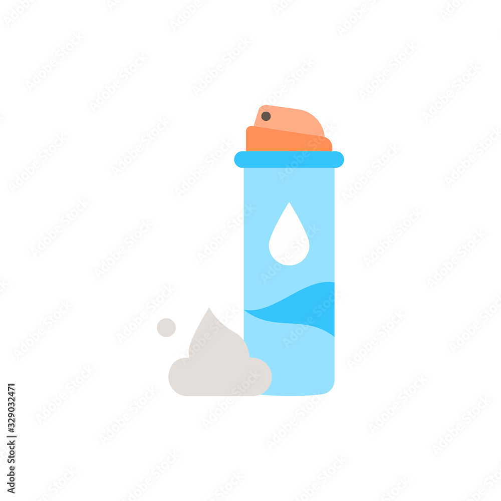 Shave Cream Vector Flat Icon style illustration. Shave Cream Vector Flat Icon style illustration.