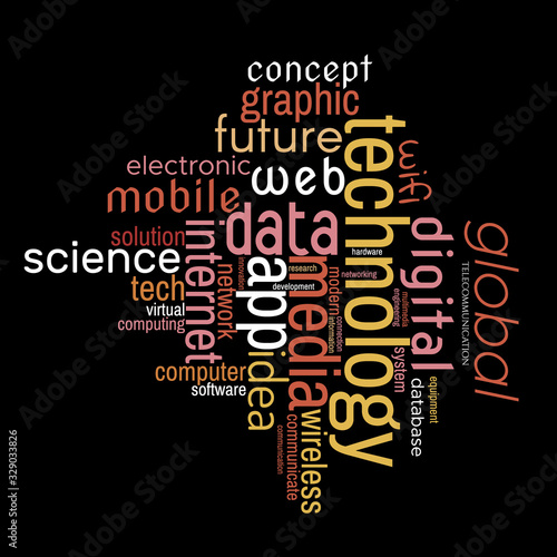 Technology word cloud. Inno...