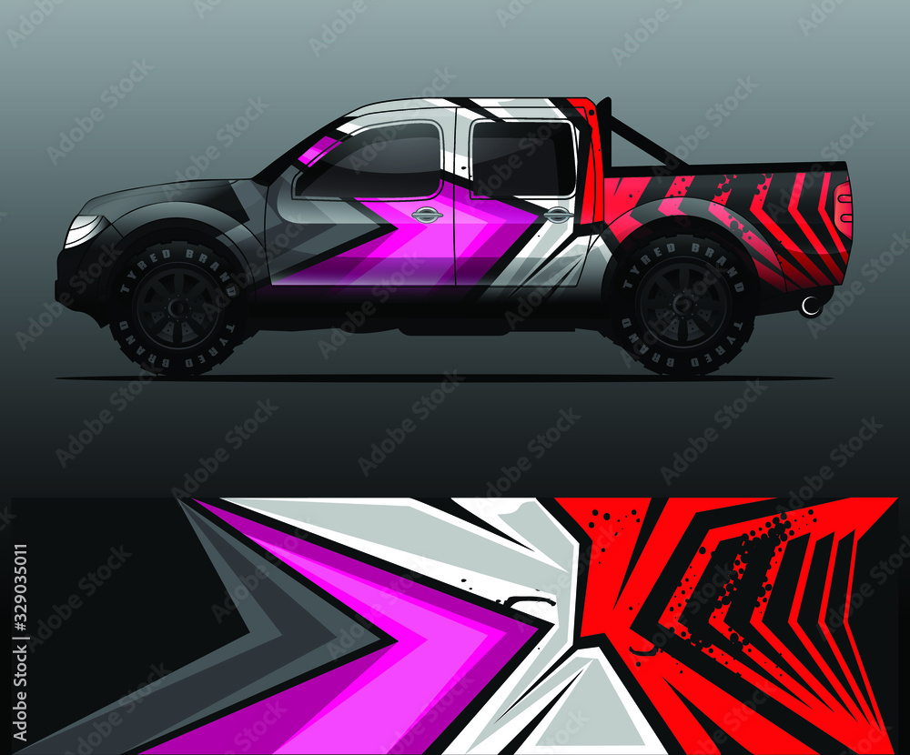 truck decal graphic wrap vector, abstract background truck decal graphic wrap vector, abstract background