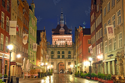 Dluga Street in Old Town of Gdansk, Poland