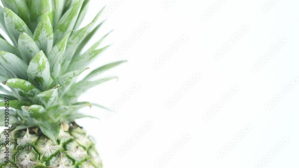 Rotating pineapple in circle, Pineapple spinning on a white background. 4K Rotating pineapple in circle, Pineapple spinning on a white background. 4K