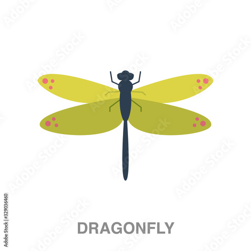 dragonfly flat icon on white transparent background. You can be used black ant icon for several purposes.	