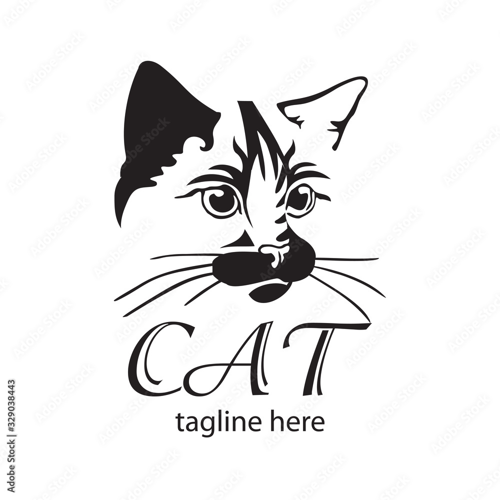 Cat vector logo design template Cat vector logo design template
