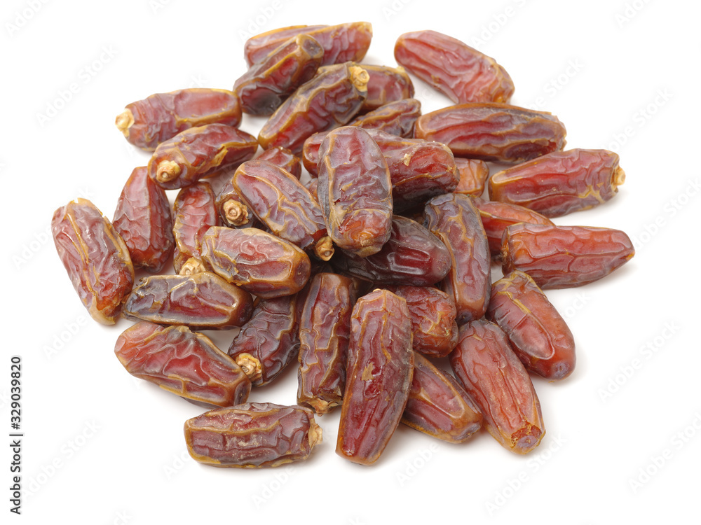 Dates on white background Dates on white background