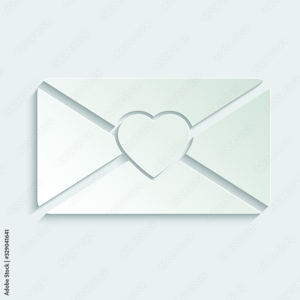 paper sent letter mail icon. envelope with a heart icon. Love message sign. paper sent letter mail icon. envelope with a heart icon. Love message sign.