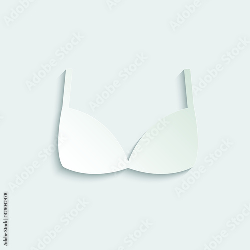 paper Bra icon. underwear icon. bikini 