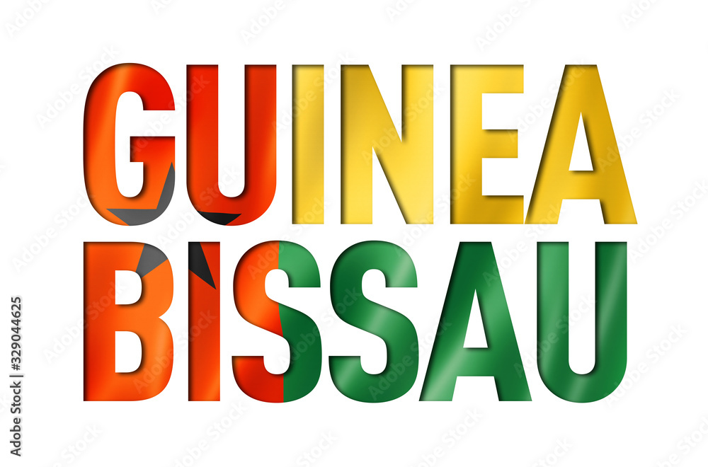 Guinea Bissau flag text font Guinea Bissau flag text font