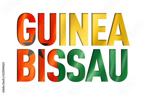 Guinea Bissau flag text font