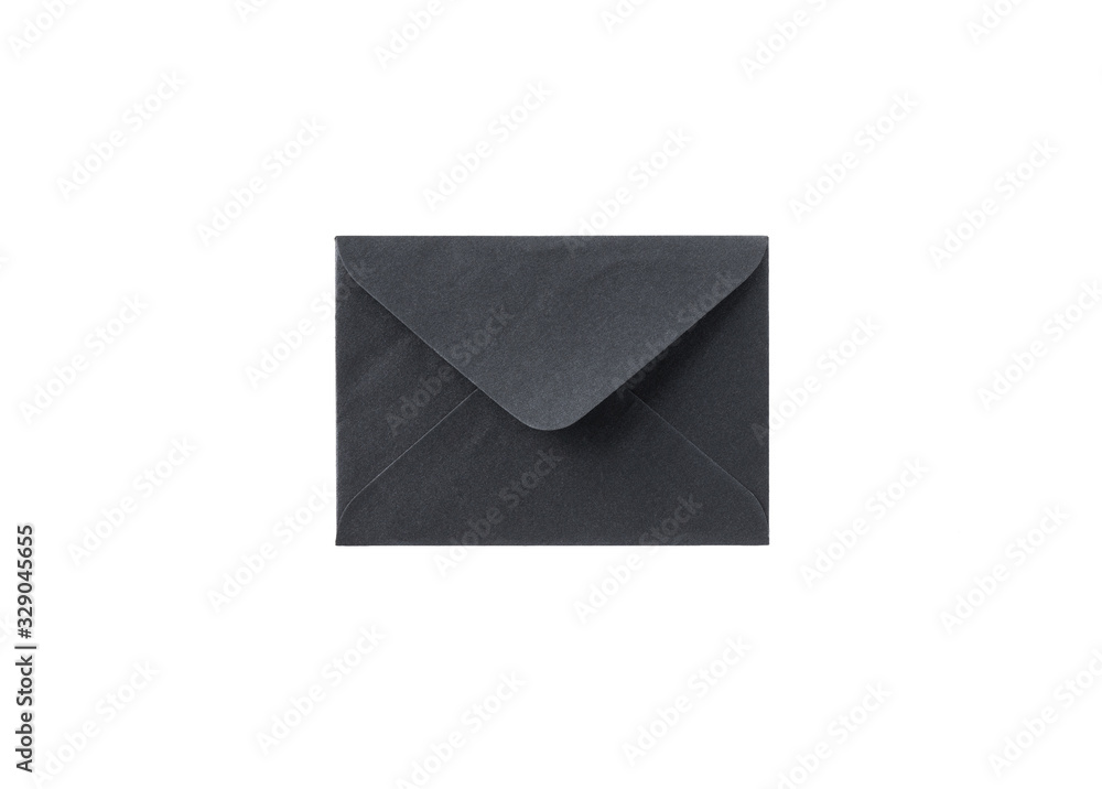 black colour envelope on isolated white background black colour envelope on isolated white background